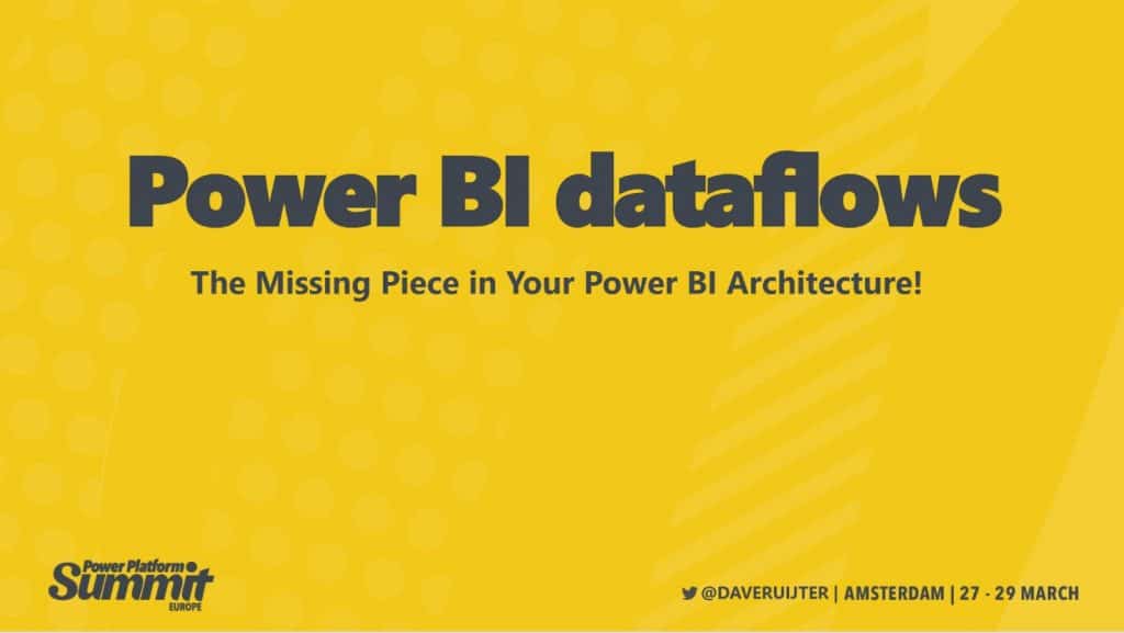 Slidedeck Dataflows session